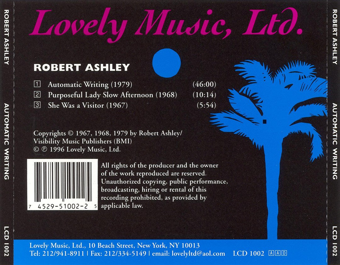 Ashley: Automatic Writing/Purposeful Lady Slow Afternoon/She Was A Visitor cover art