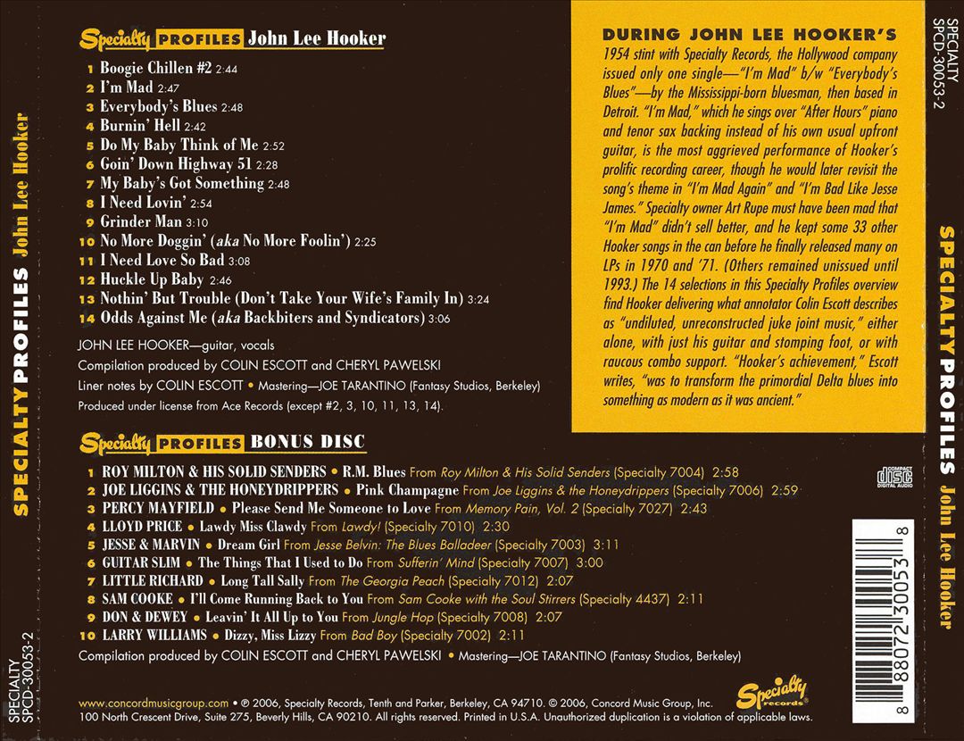 Specialty Profiles cover art