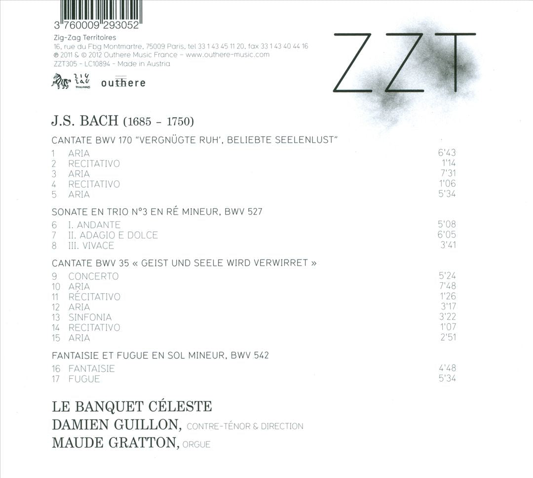 Bach: Cantates BWV 170 & 35 cover art