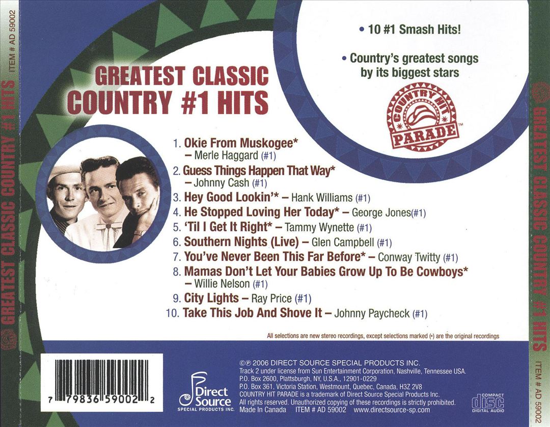 Greatest Classic Country #1 Hits cover art