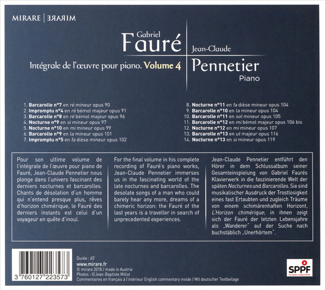 Gabriel Fauré: Intégrale de l'œuvre pour piano, Vol. 4 cover art