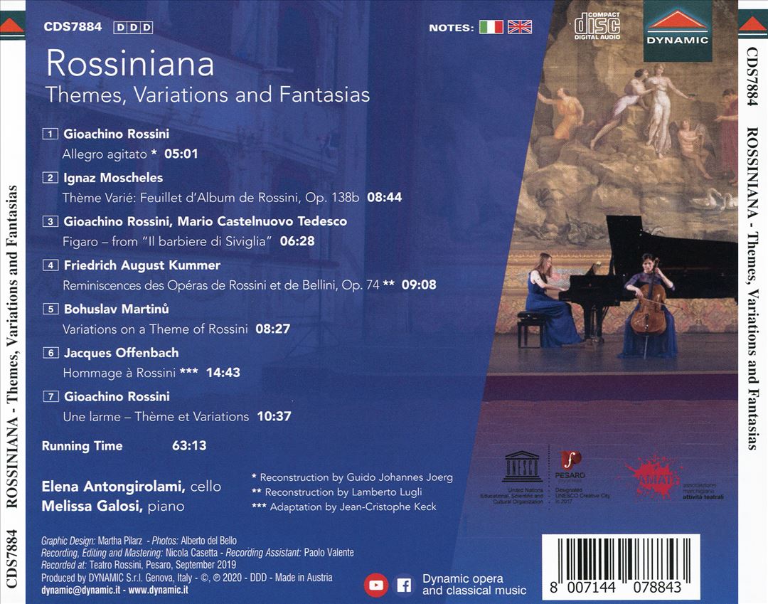 Rossiniana: Themes, Variations and Fantasias cover art