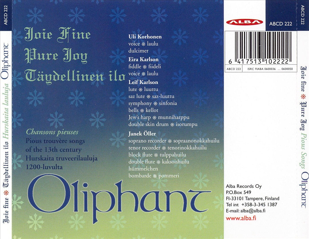 Joie Fine: Medieval Pious Trouvère Songs cover art