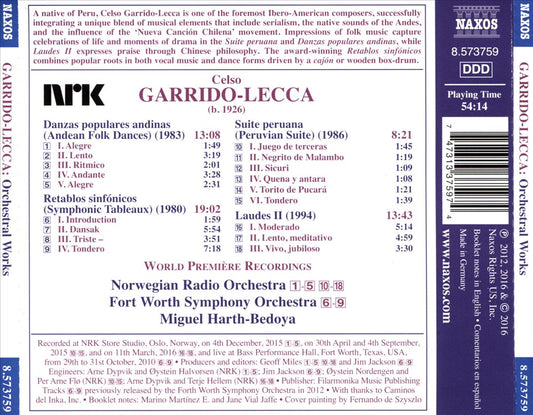 Celso Garrido-Lecca: Peruvian Suite cover art
