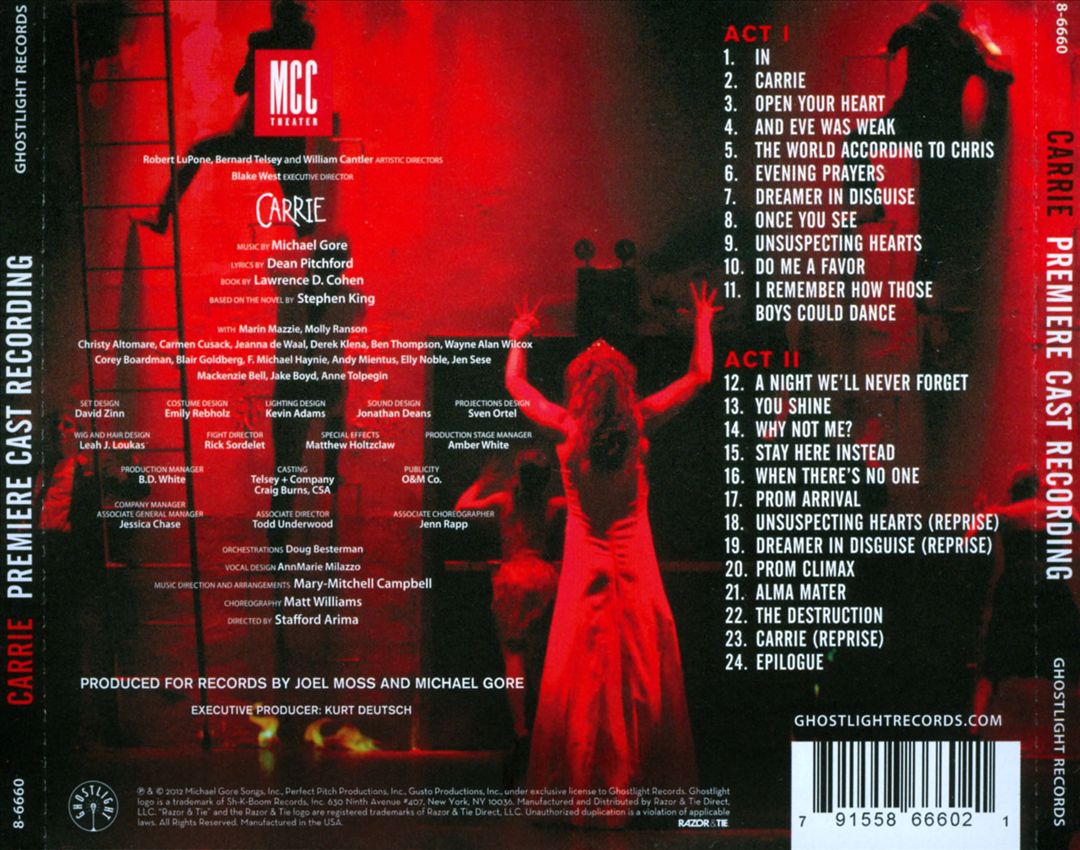 Carrie: The Musical cover art