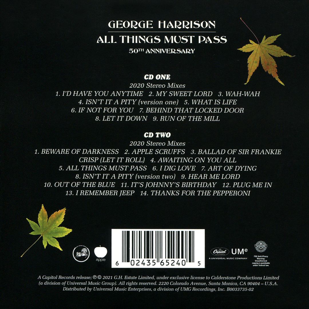 All Things Must Pass cover art