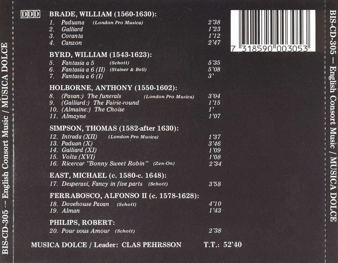 English Consort Music cover art