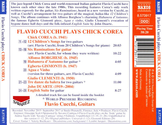 Flavio Cucchi plays Chick Corea: Children's Songs Ruminations cover art