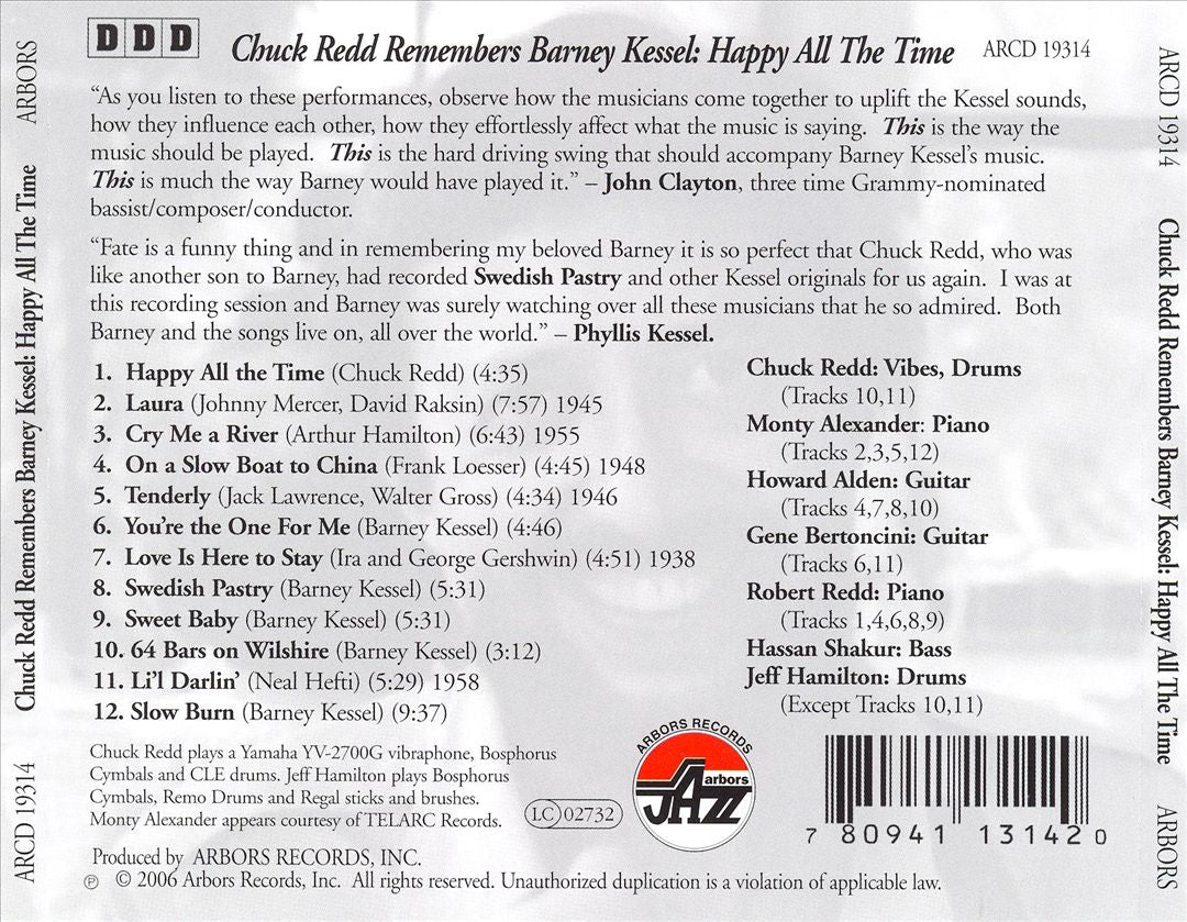 Chuck Redd Remembers Barney Kessel: Happy All the Time cover art