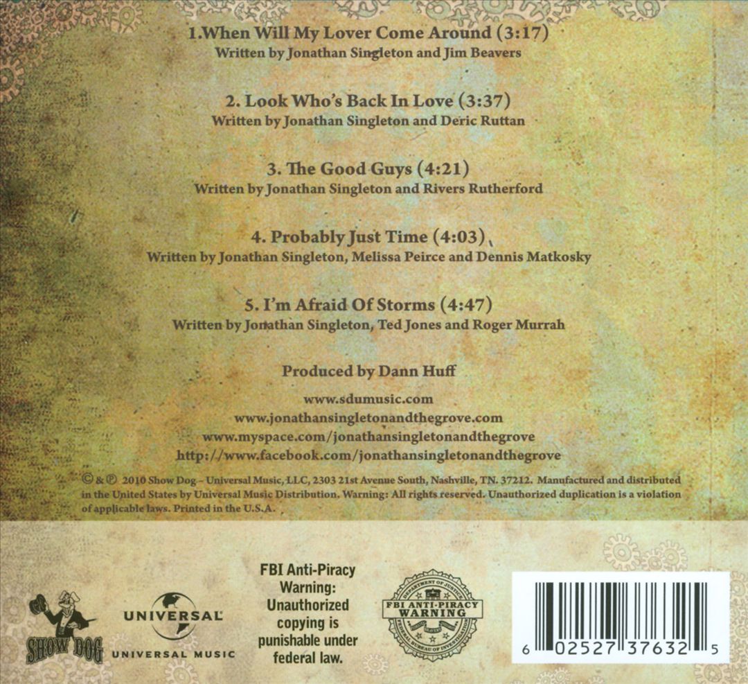 Jonathan Singleton & the Grove cover art
