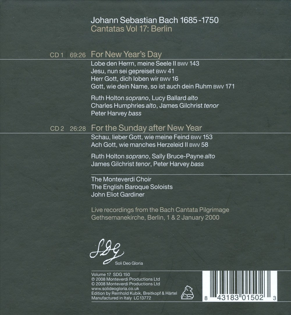 Bach Cantatas, Vol. 17: Berlin cover art
