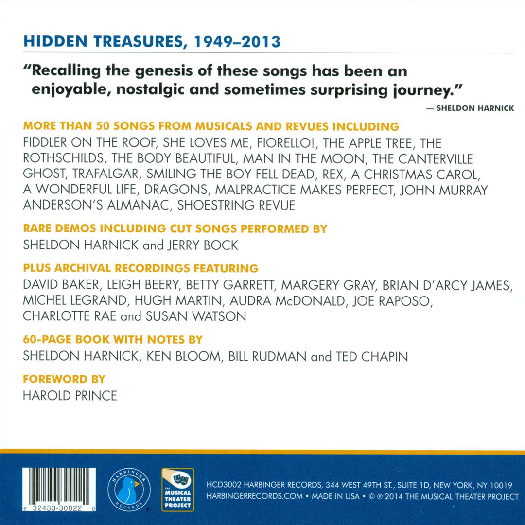 Sheldon Harnick: Hidden Treasures, 1949-2013 cover art