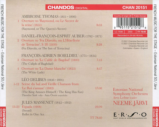 French Music for the Stage cover art