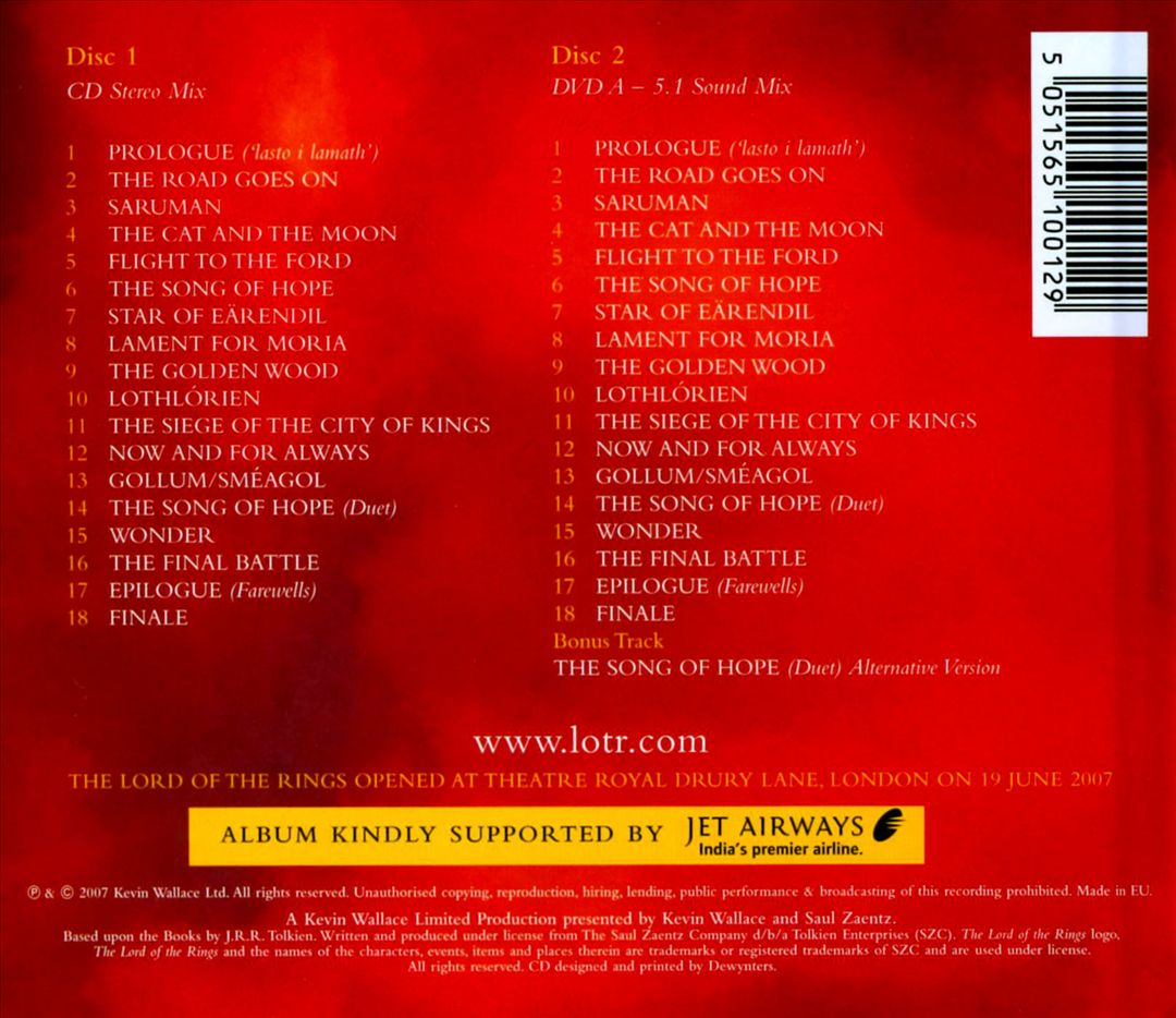 Lord of the Rings [Original London Cast Recording] cover art
