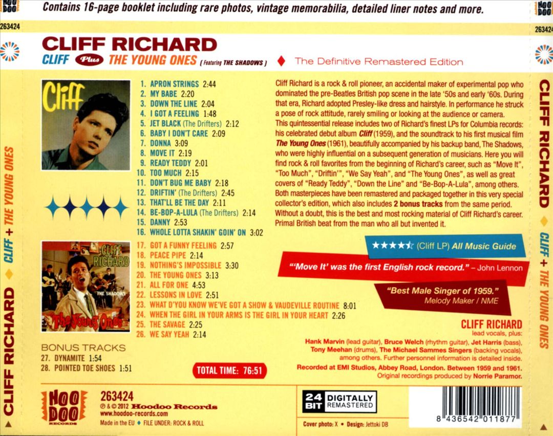 Cliff/The Young Ones [Bonus Tracks] cover art