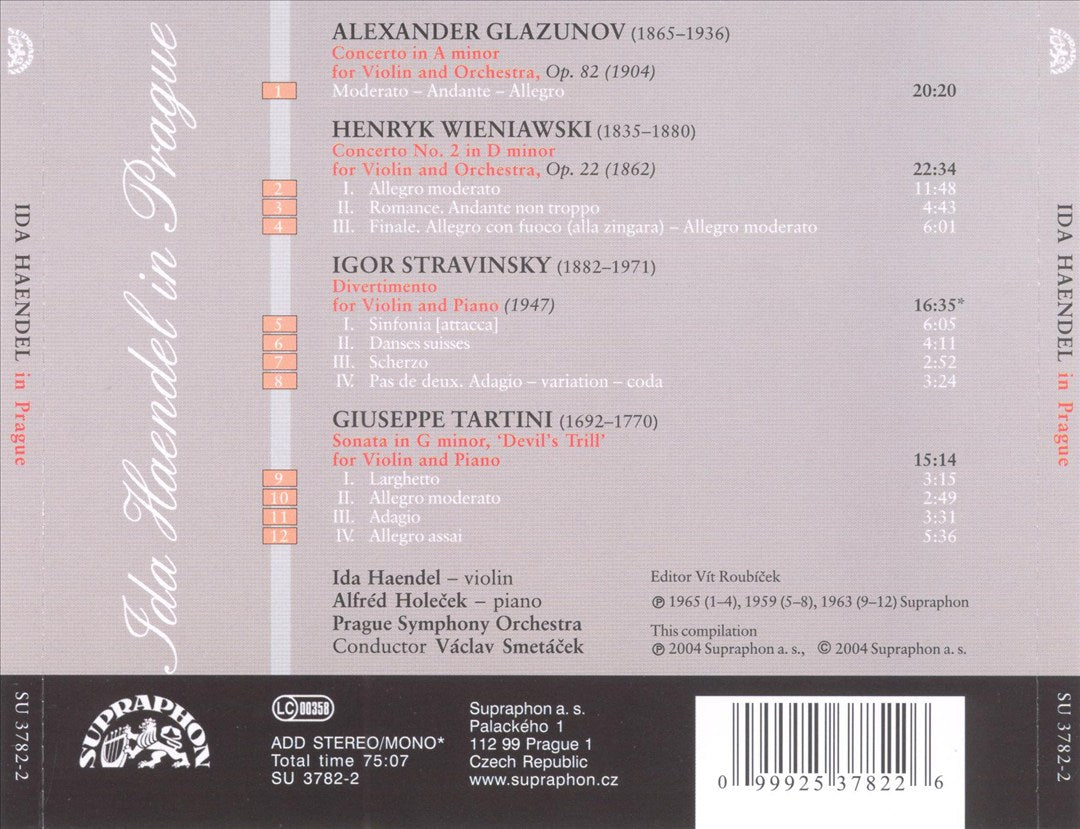 Ida Haendel in Prague cover art