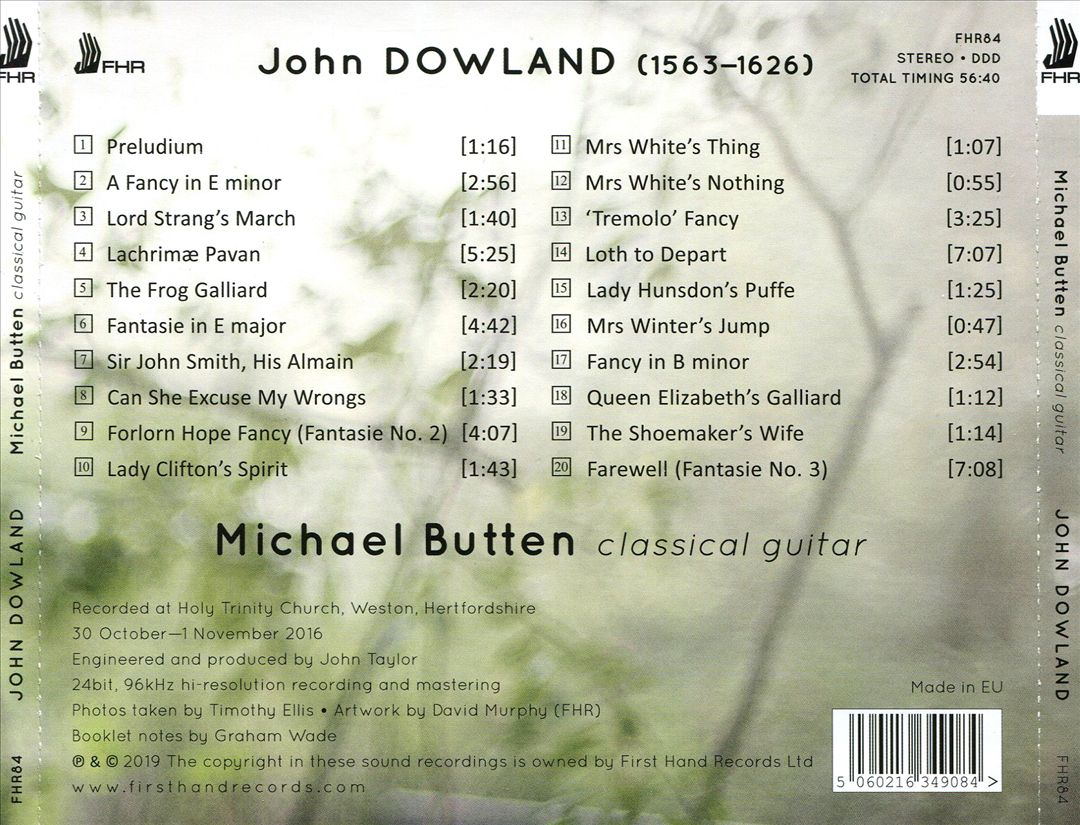 Dowland cover art