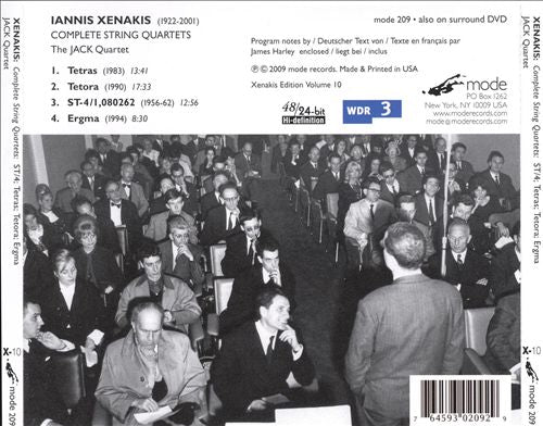 Xenakis: Complete String Quartets cover art