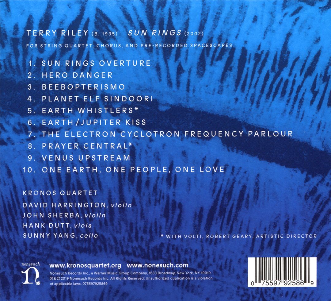 Terry Riley: Sun Rings cover art