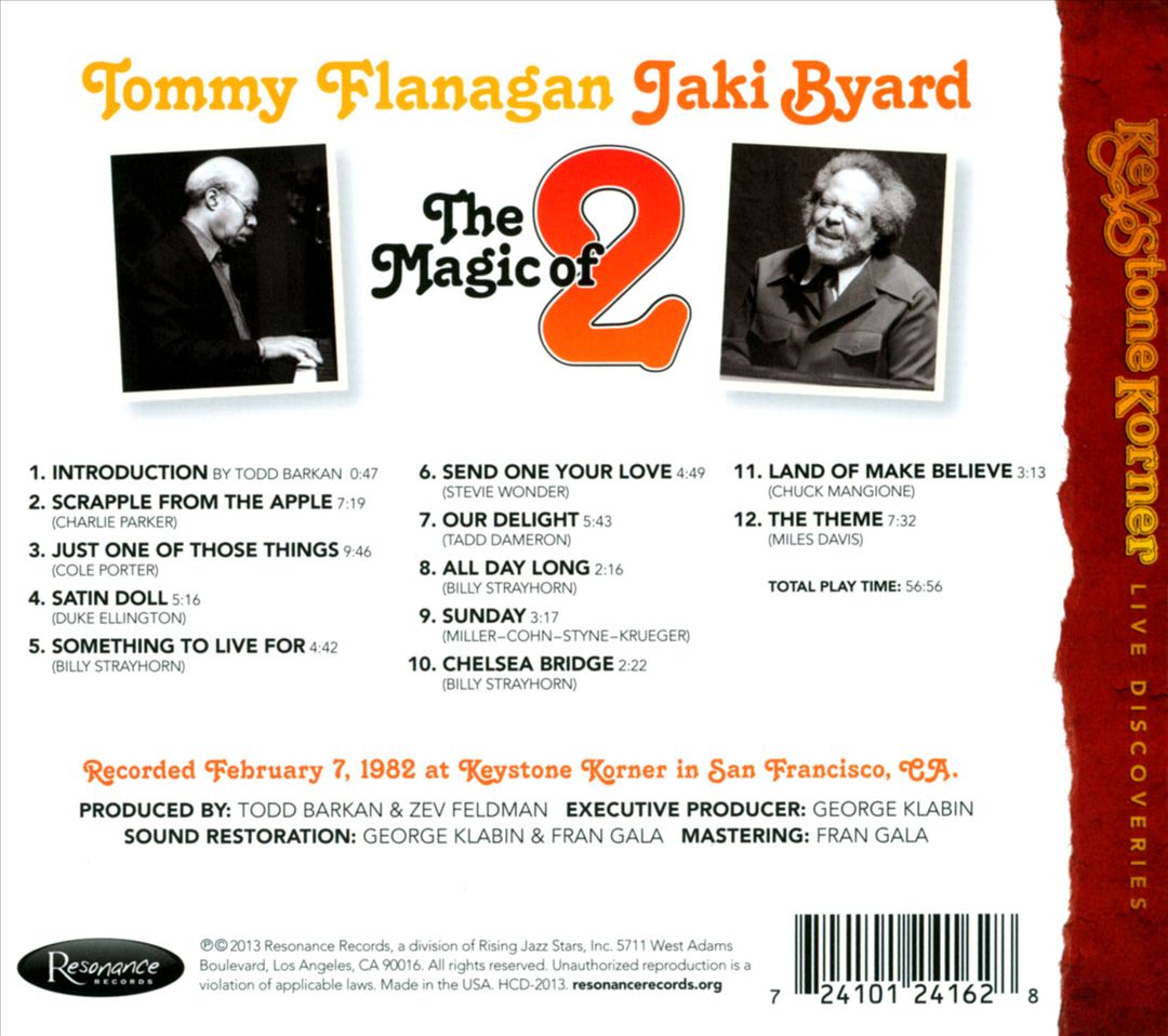 Magic of 2: Live at Keystone Korner cover art