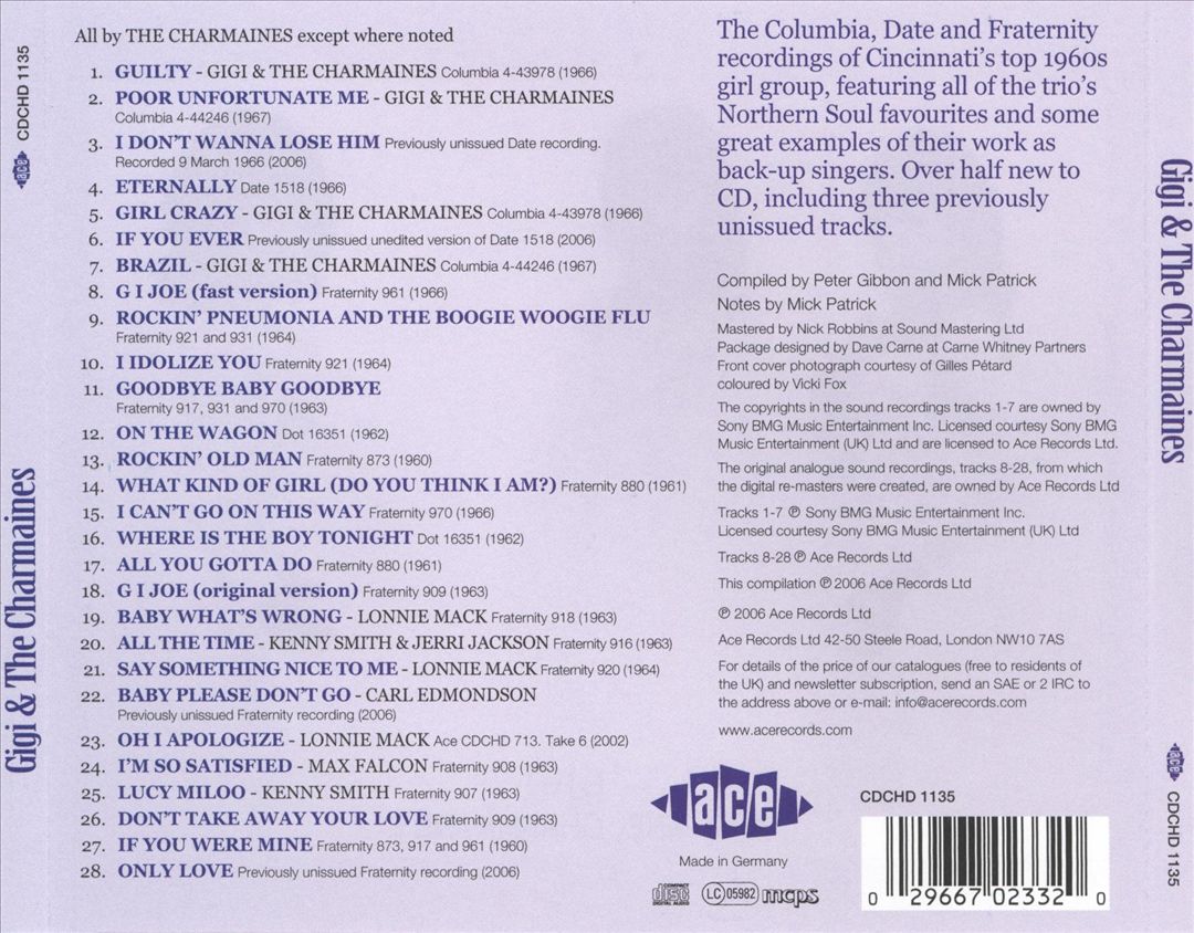 Gigi & the Charmaines cover art