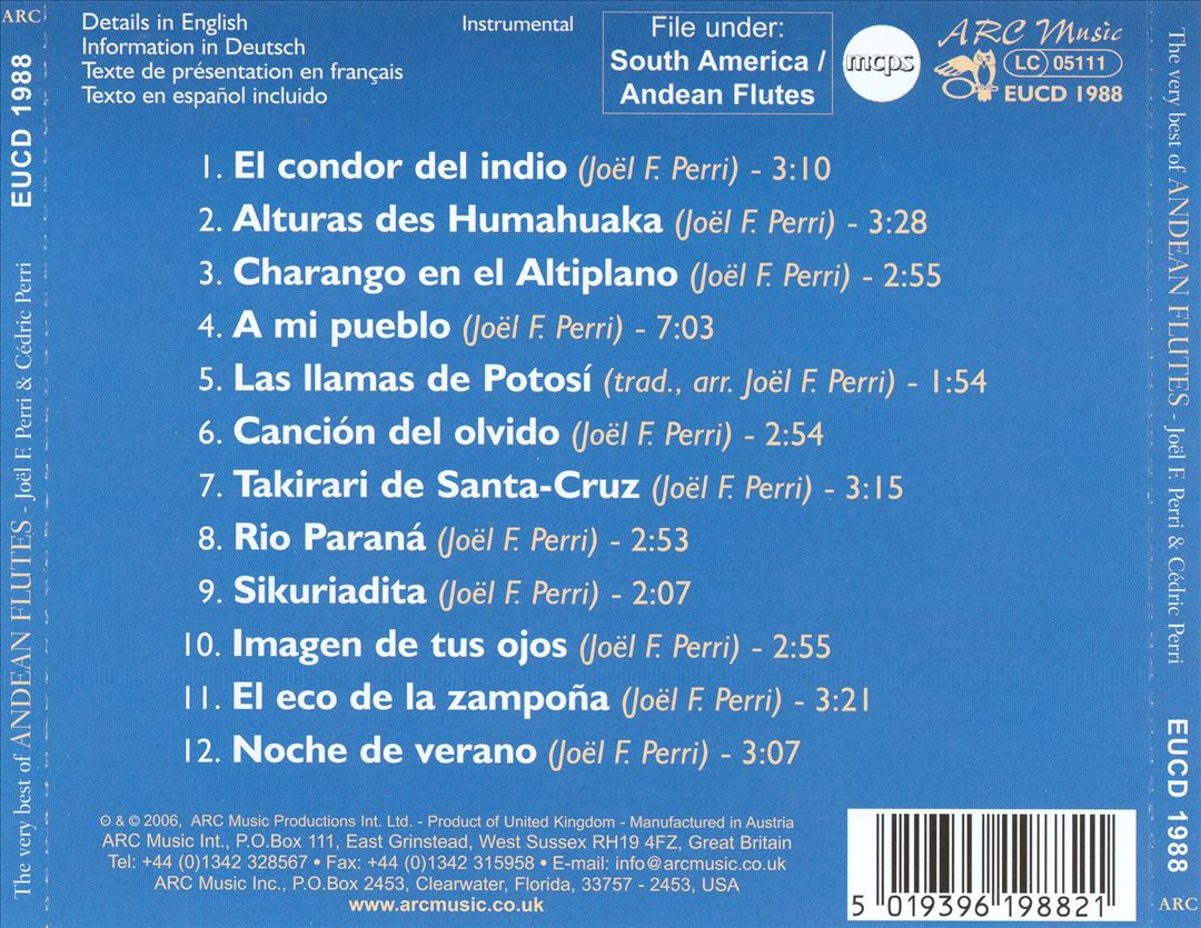 Very Best of Andean Flutes cover art