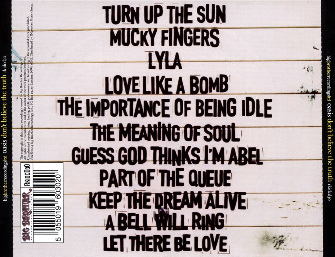 Don't Believe the Truth cover art