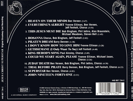 Jesus Christ Superstar [A Decca Broadway Original Cast] cover art