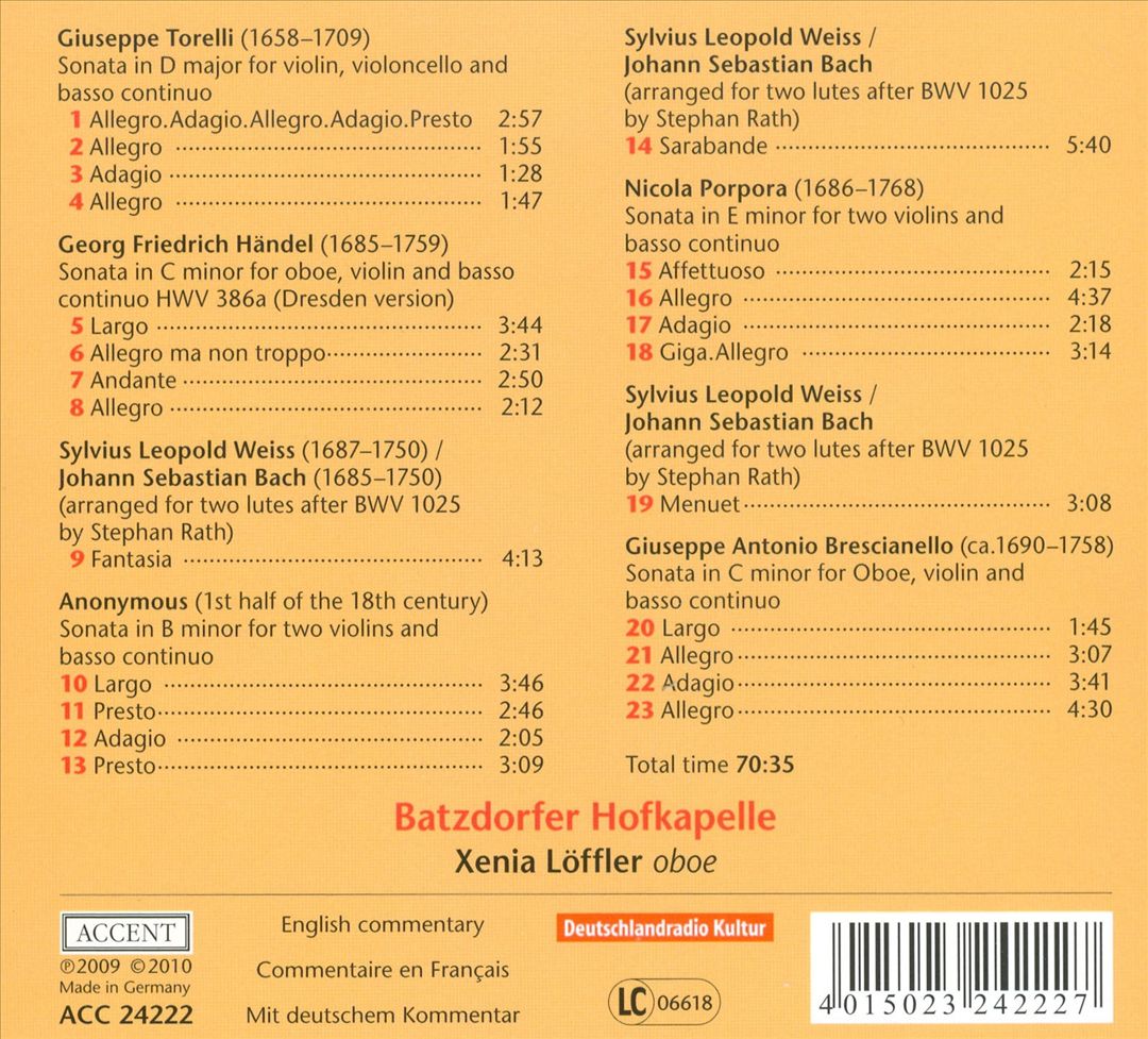 Sonatas from the Dresden Pisendel Collection cover art