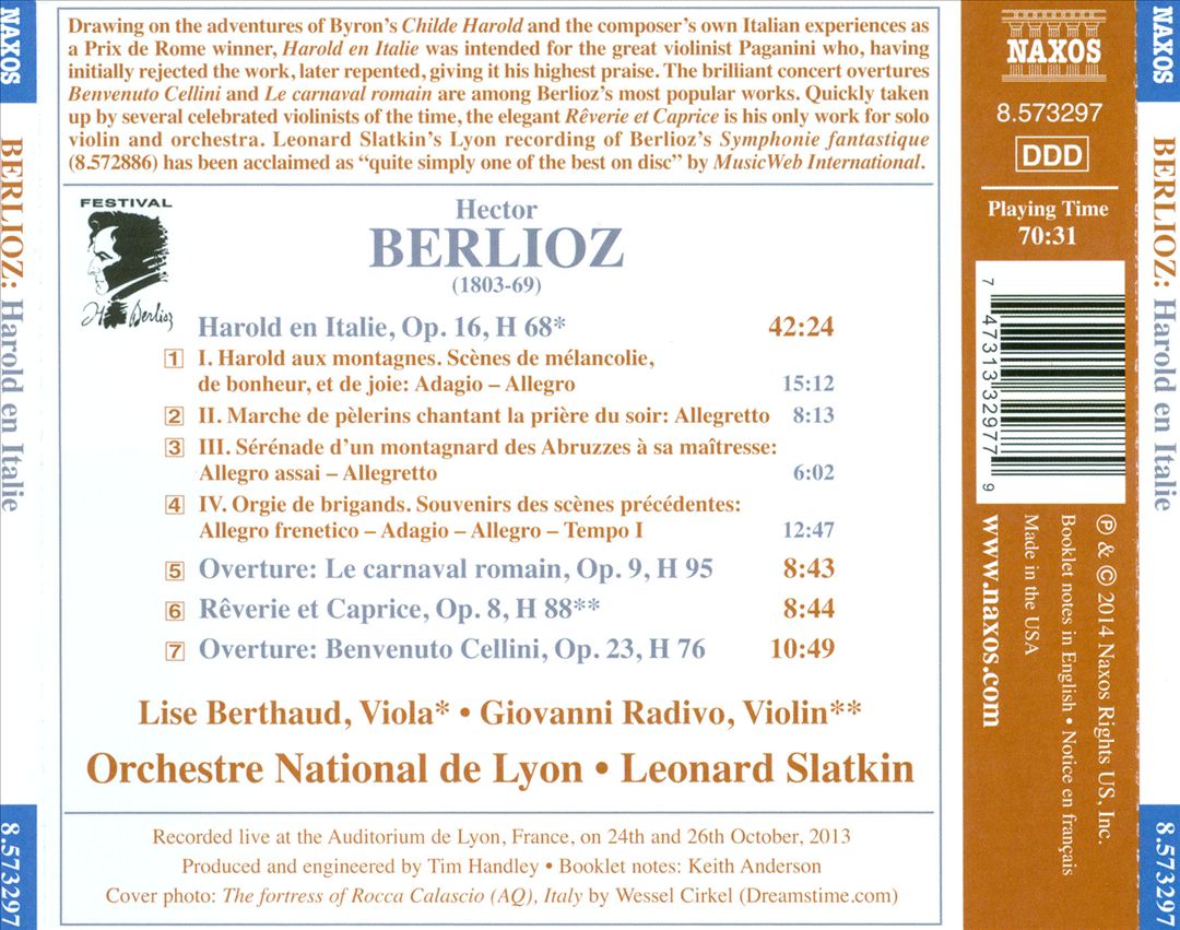 Berlioz: Harold en Italie cover art