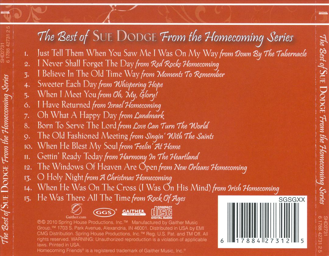 Best of Sue Dodge From the Homecoming Series cover art
