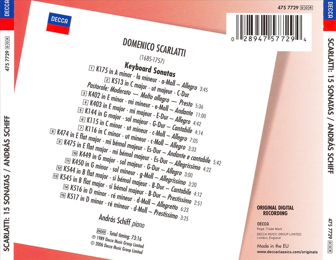 Scarlatti: Keyboard Sonatas cover art