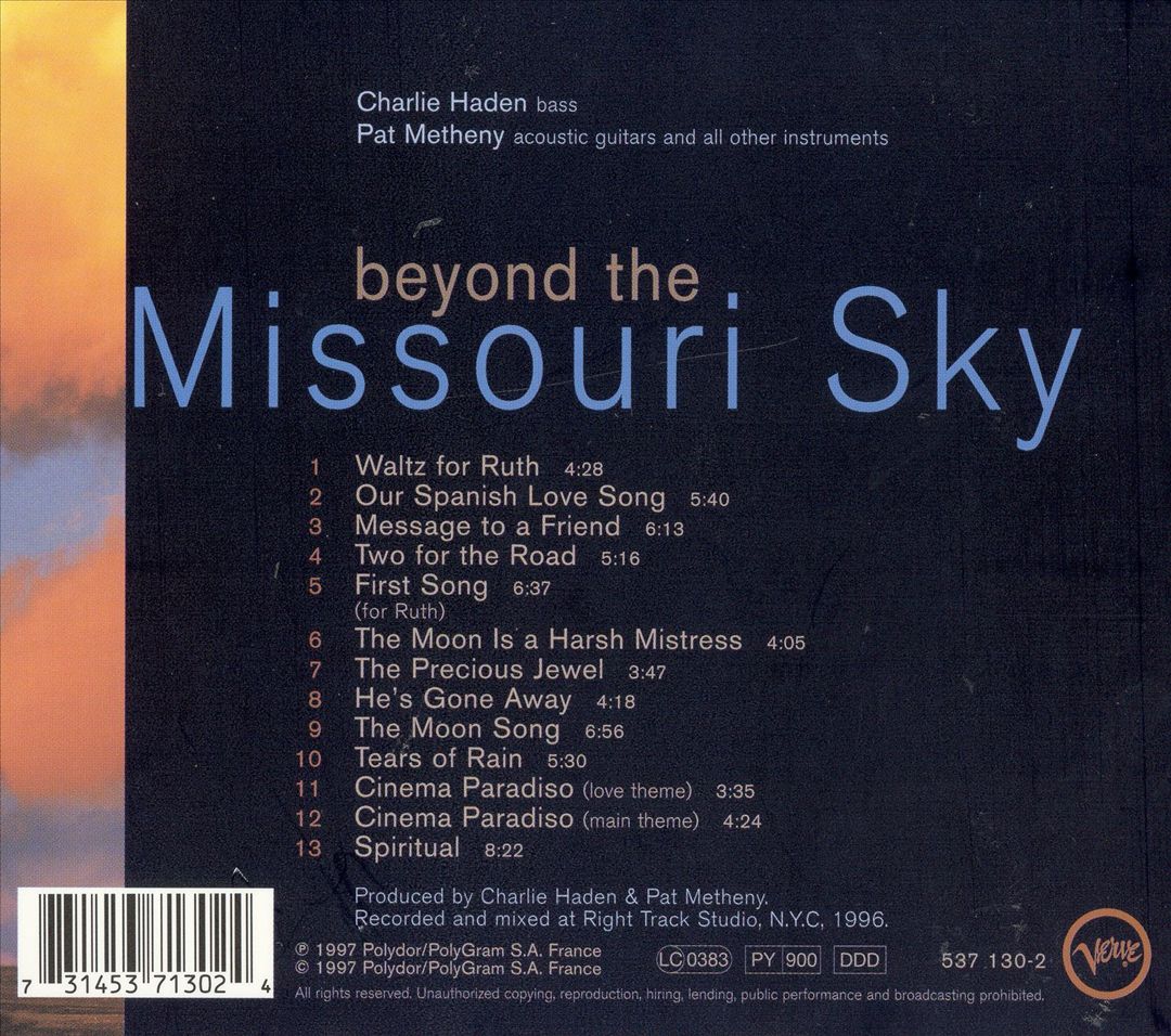 Beyond the Missouri Sky (Short Stories) [Bonus DVD] cover art