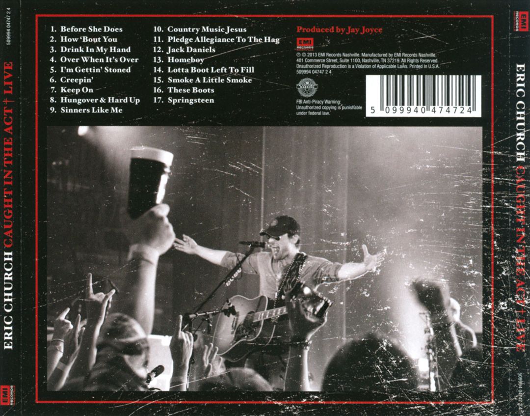 Caught in the Act: Live cover art