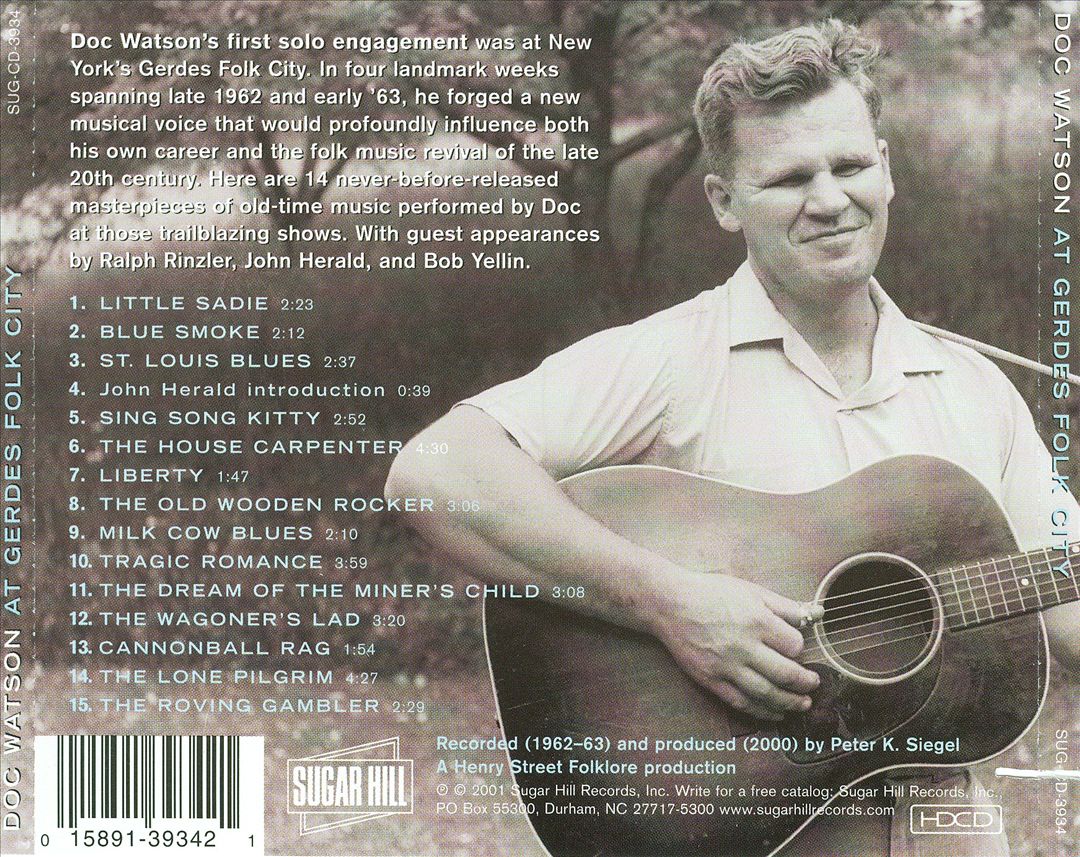 Doc Watson at Gerdes Folk City cover art