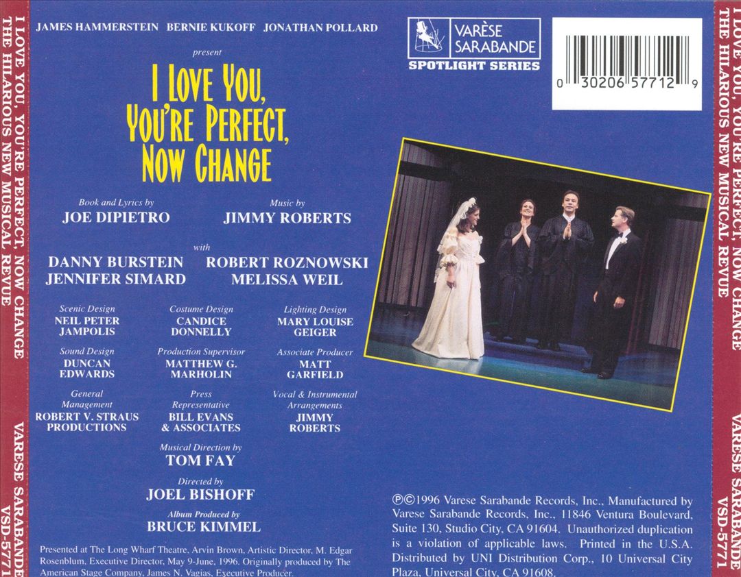 I Love You, You're Perfect, Now Change [Original Cast Recording] cover art