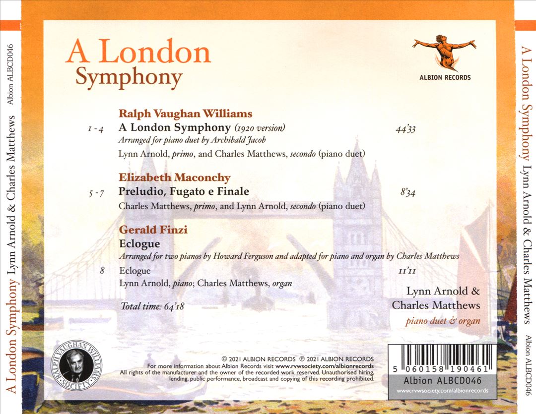 London Symphony: Vaughan Williams, Maconchy, Finzi cover art