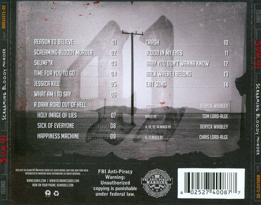Screaming Bloody Murder cover art