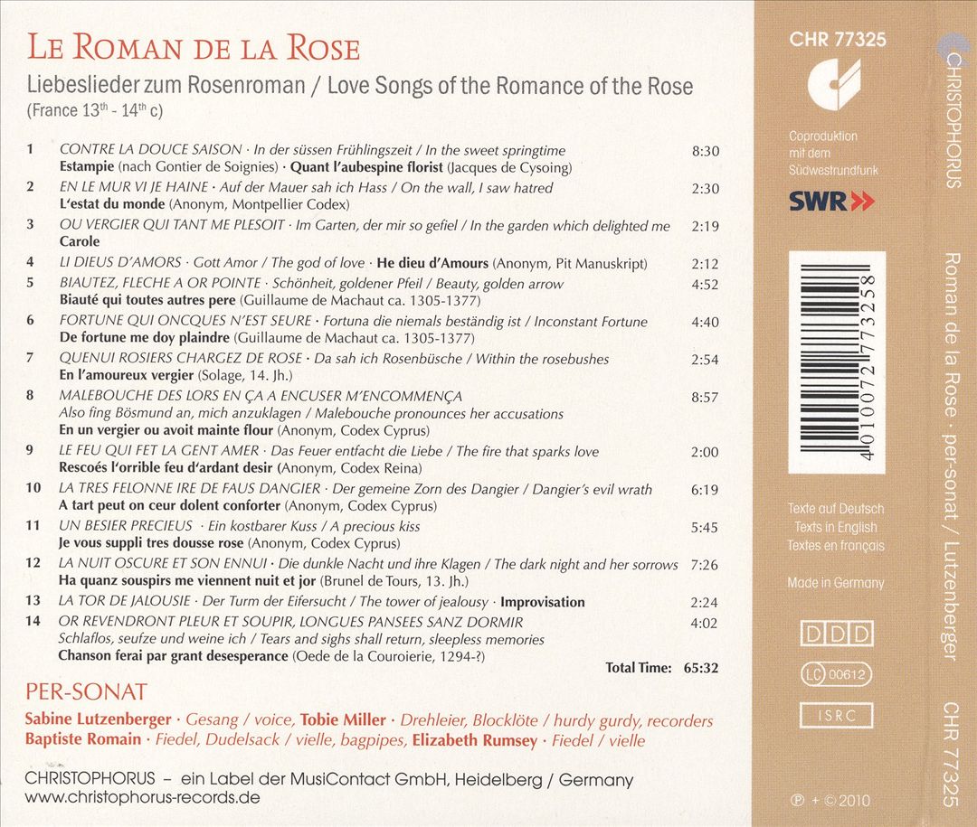 Roman de la Rose cover art