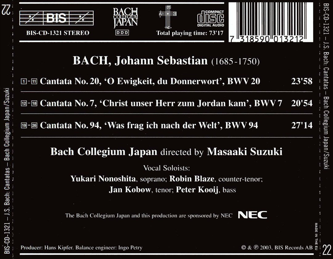 Bach: Cantatas, Vol. 22 - Cantatas from Leipzig 1724 cover art