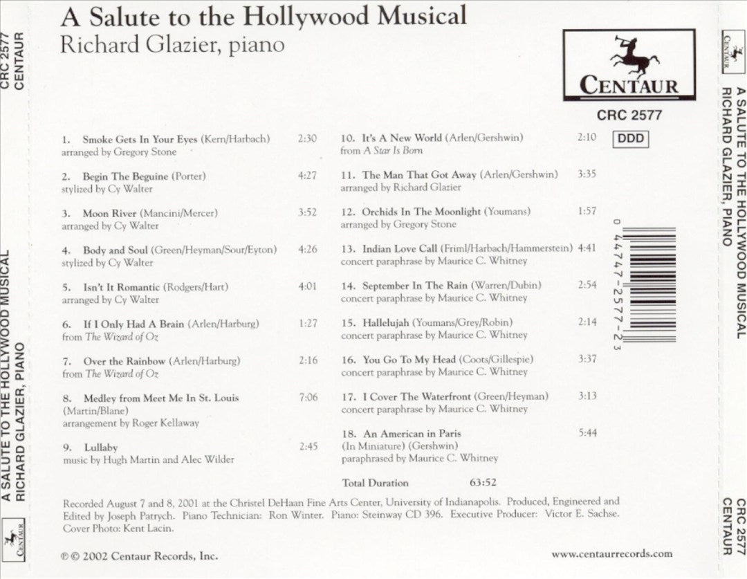 Salute to the Hollywood Musical cover art