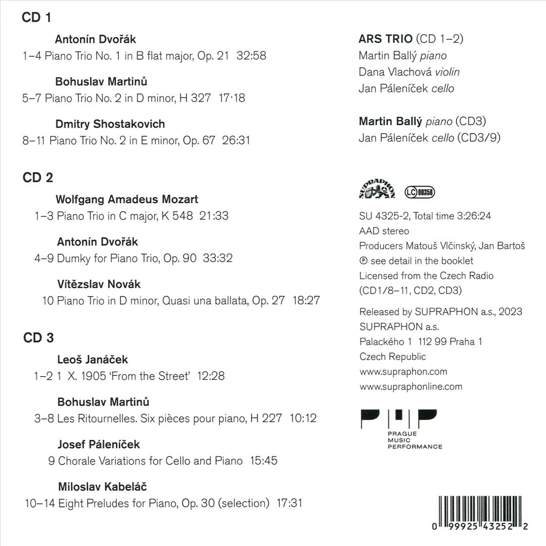 Dvorák, Noväk, Mozart, Martinu, Shostakovich, Janácek, Pálenícek, Kabelác cover art