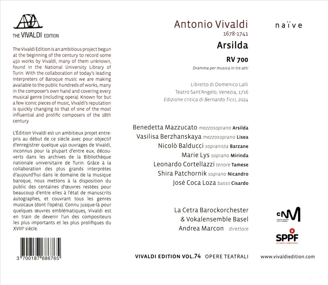 Vivaldi: Arsilda cover art