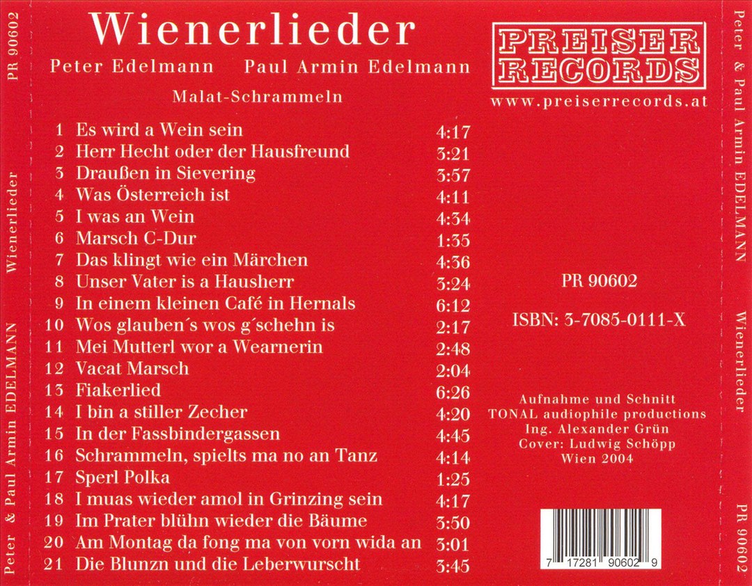 Wienerlieder cover art