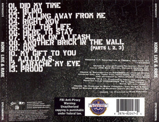 Live & Rare cover art