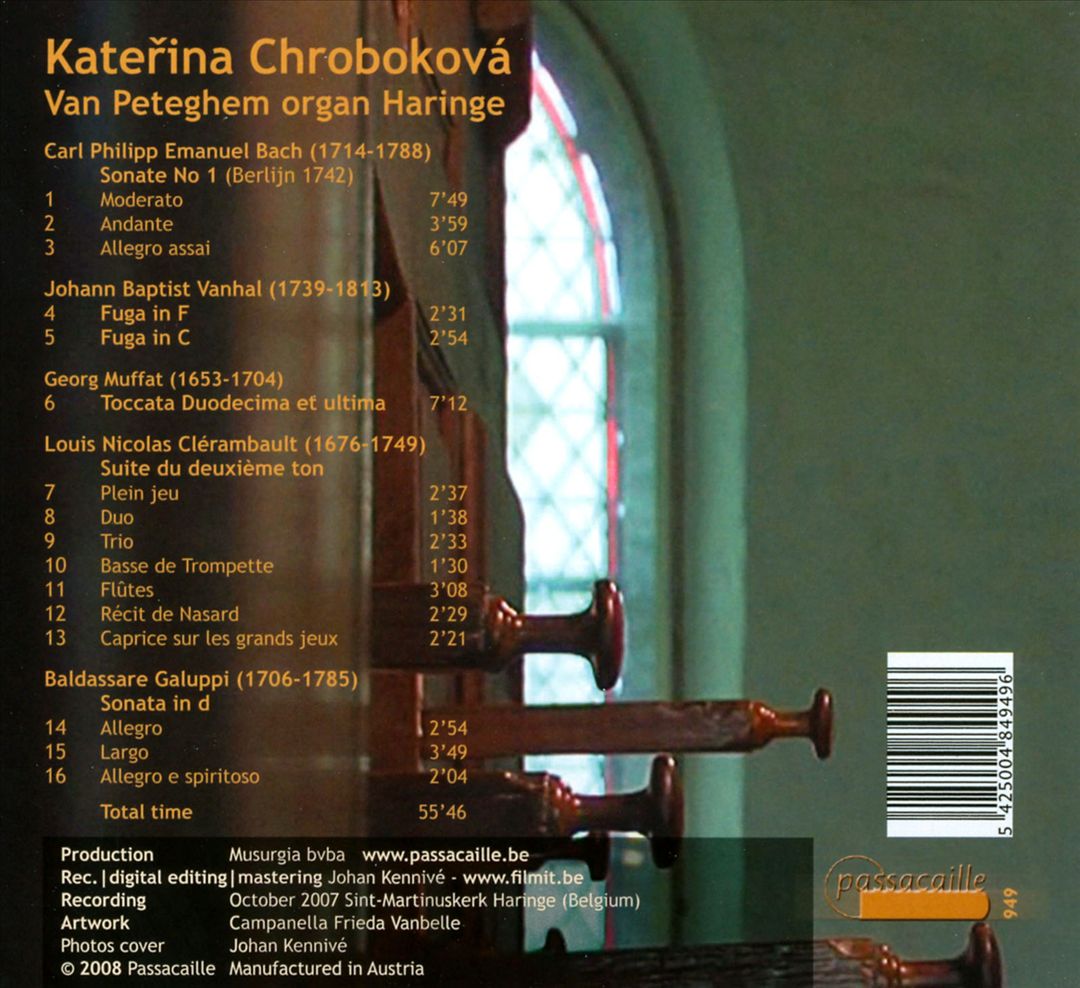 Katerina Chroboková: Van Peteghem Organ Haringe cover art