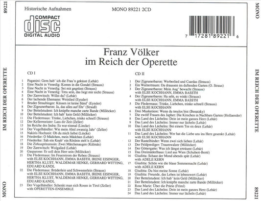 Franz Völker im Reich der Operette cover art