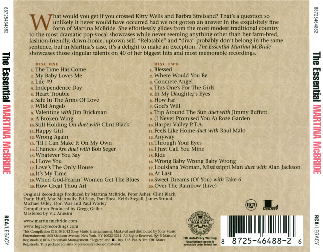 Essential Martina McBride cover art