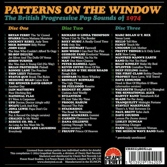 Patterns on the Window: The British Progressive Pop Sounds of 1974  cover art