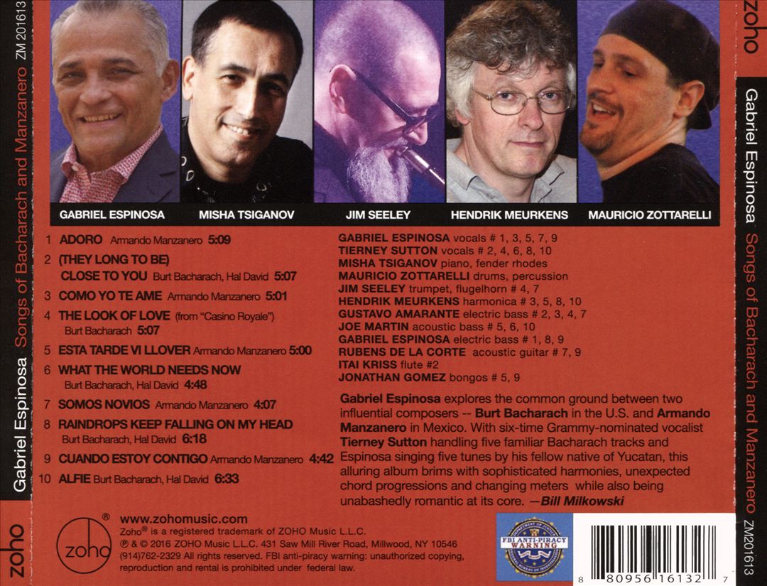 Songs of Bacharach & Manzanero cover art